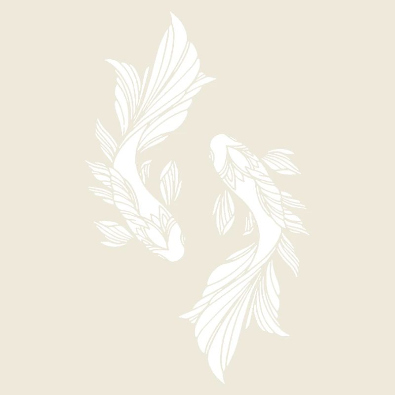 Deux poissons blancs