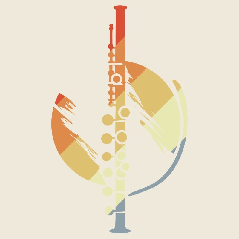 Retro Flöten Skizze