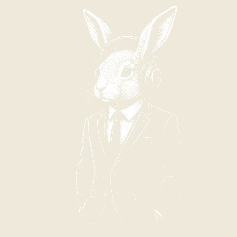 Jazz Rabbit im Anzug mit Kopfhörern