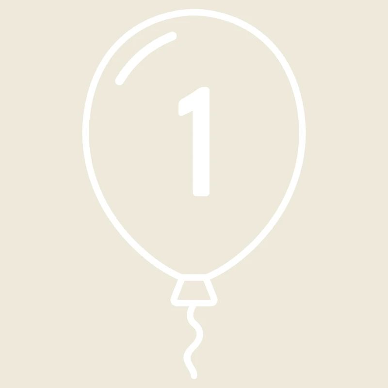 Ballon numéro 1 – Conception d’anniversaire et de fête