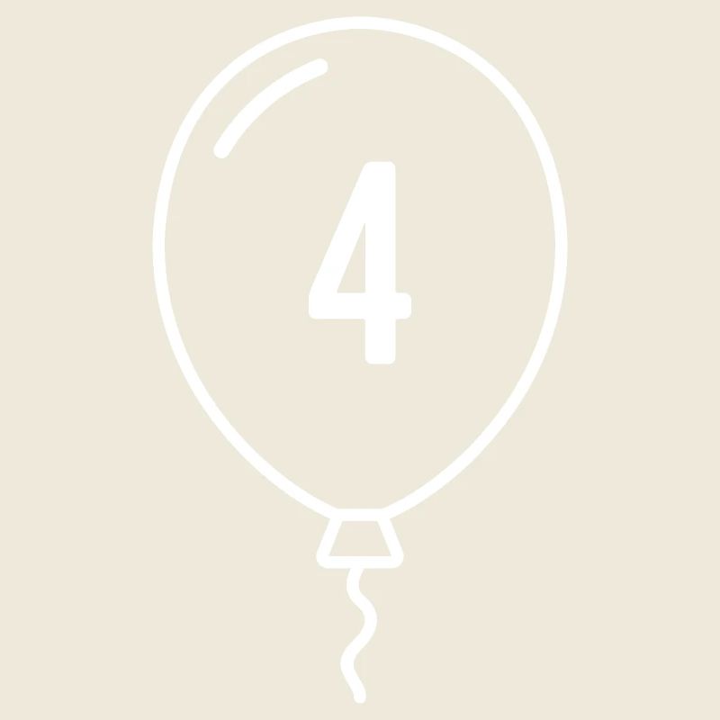 Ballon numéro 4 – Conception d’anniversaire et de fête