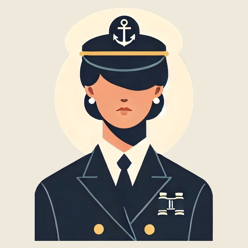 Schiffsführerin ohne Augen