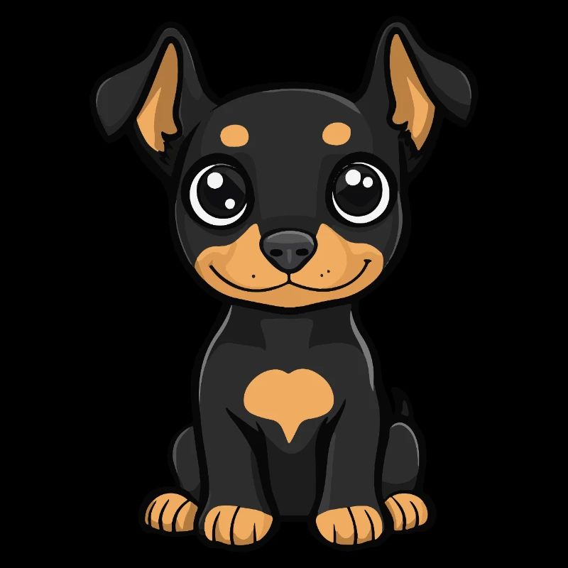 Doberman Hund Niedlich