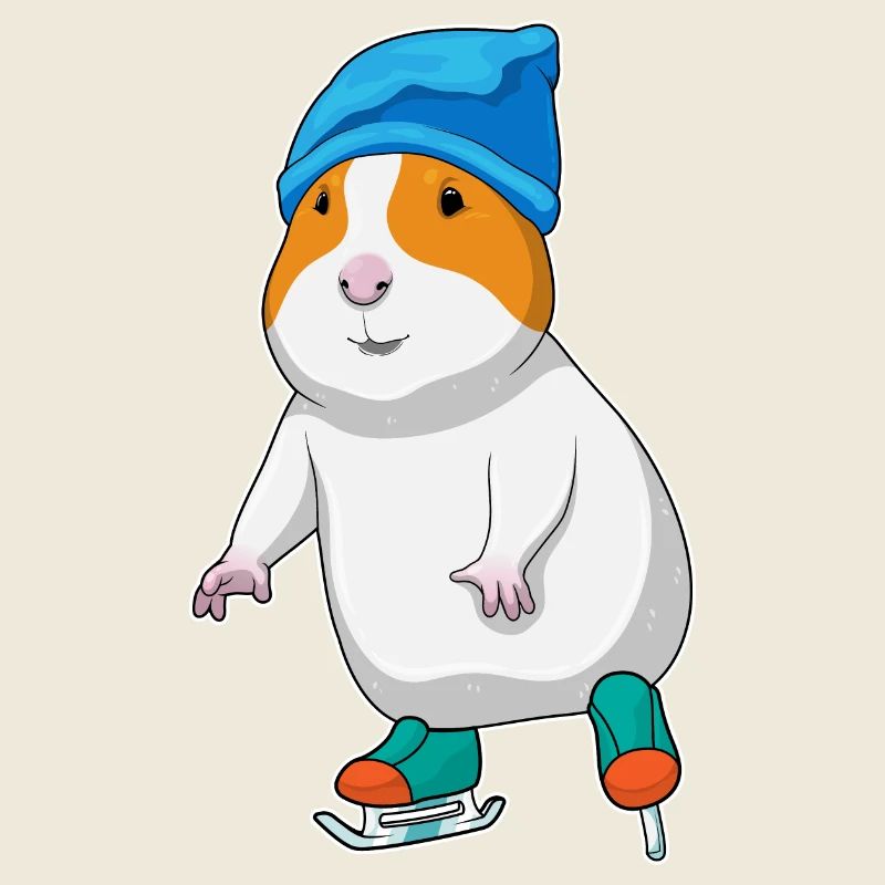 Hamster Eislaufen Schlittschuhe