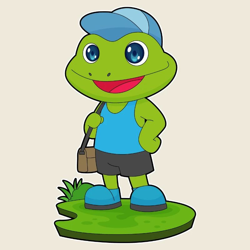 Frosch Wanderer Umhängetasche