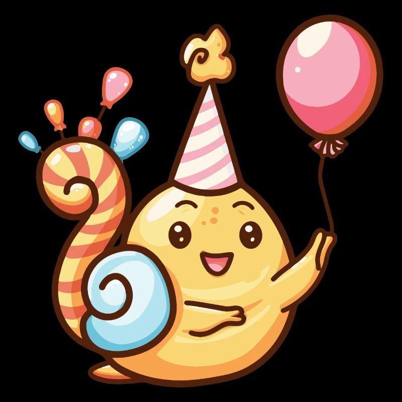 Bande dessinée d’anniversaire d’escargot