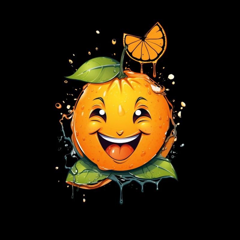 Motif orange éclatant « Juicy Joy »