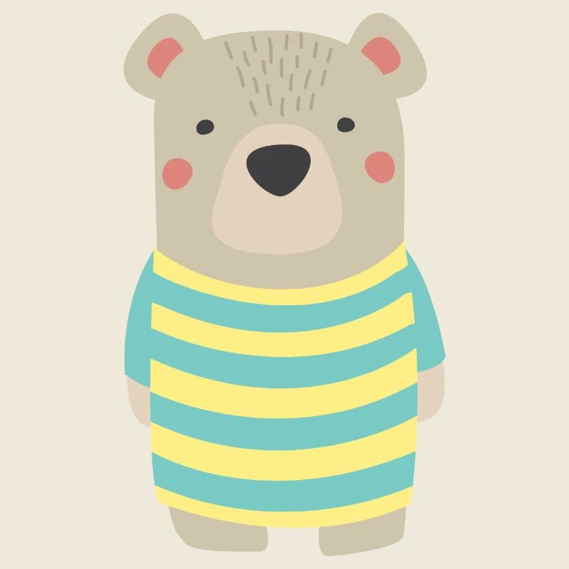 Baer avec une chemise à rayures