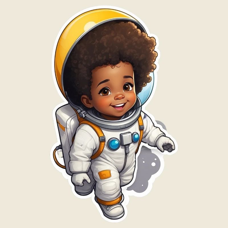 Cute astronaut character for kids