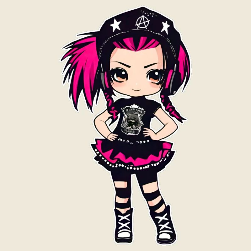 Cool Gothic Punk Girl