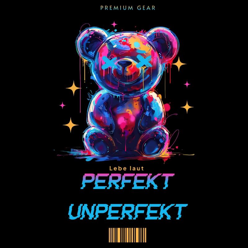 Perfekt Unperfekt Bunter Teddybär, Premium Gear