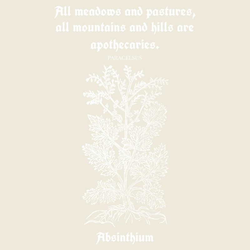 Citation latine de Paracelse – Absinthium Illustration