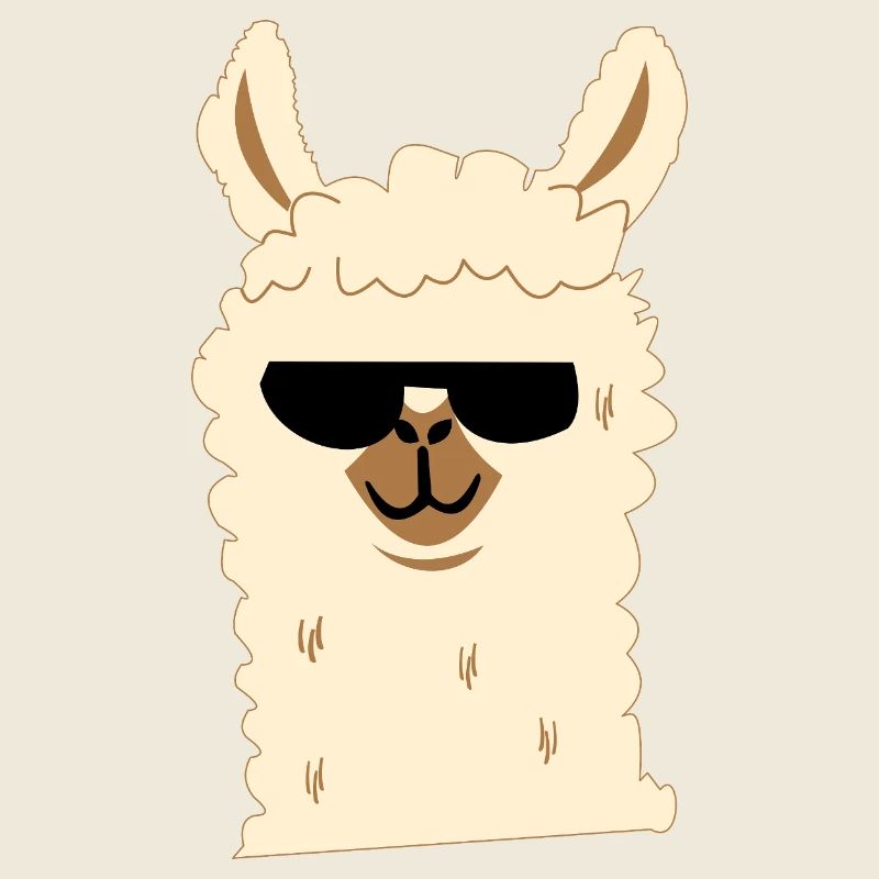 Lama mit Sonnenbrille