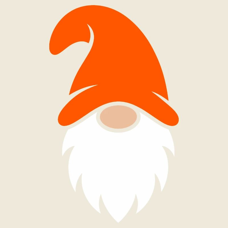 Orange Hut Gartenzwerg