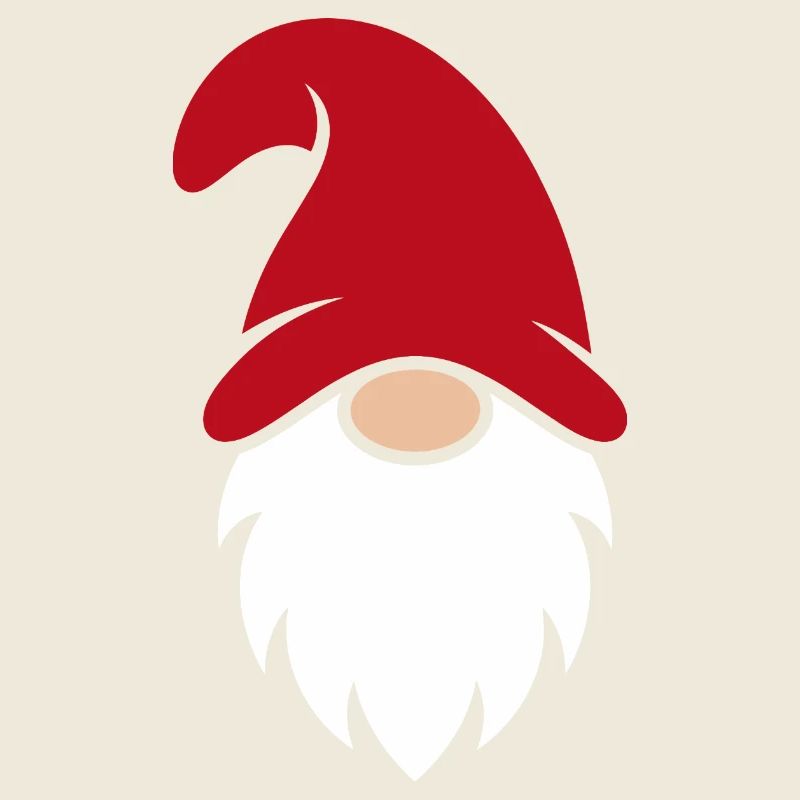 Gnome with Red Hat Silhouette
