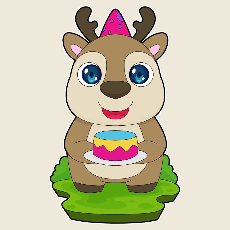 Reindeer Birthday Party Hat