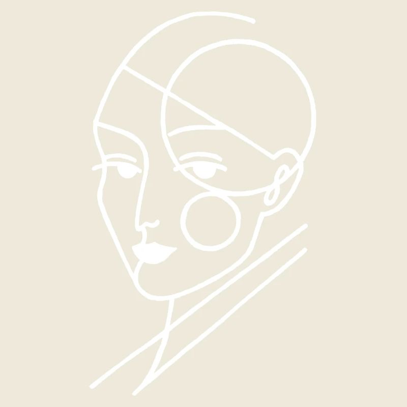 White geometric human