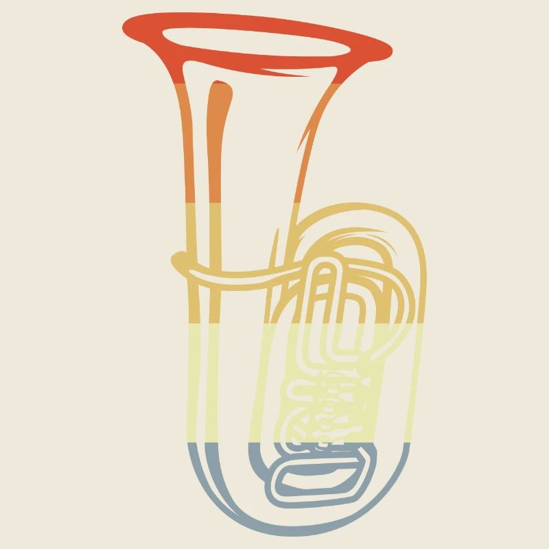 Dessin de tuba vintage