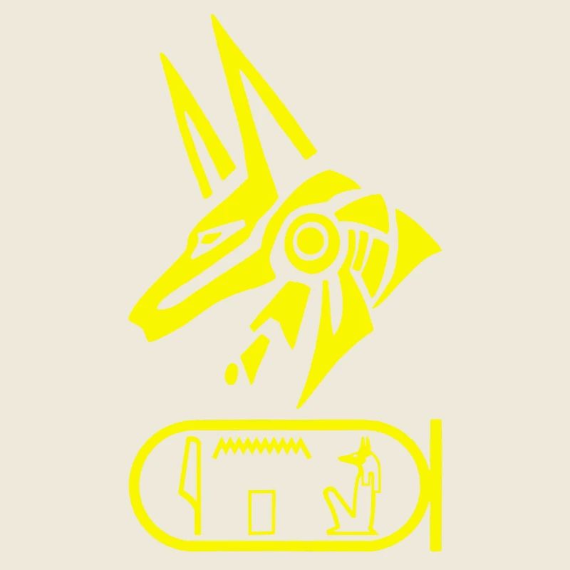 Dieu égyptien Anubis (jaune)