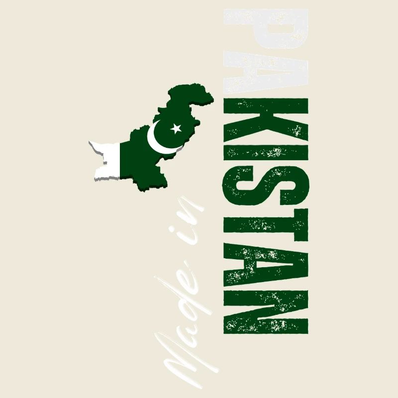 Fabriqué au Pakistan, design vertical