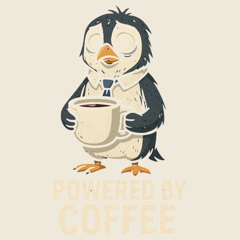 Kaffeepinguin mit Stil