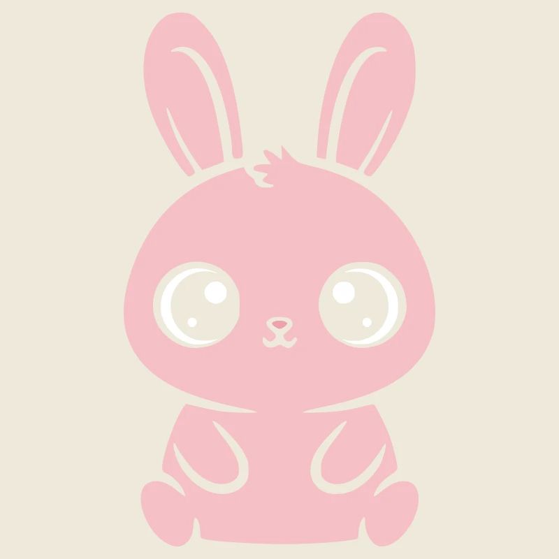 Kawaii Bunny Pink Big Eyes Cute