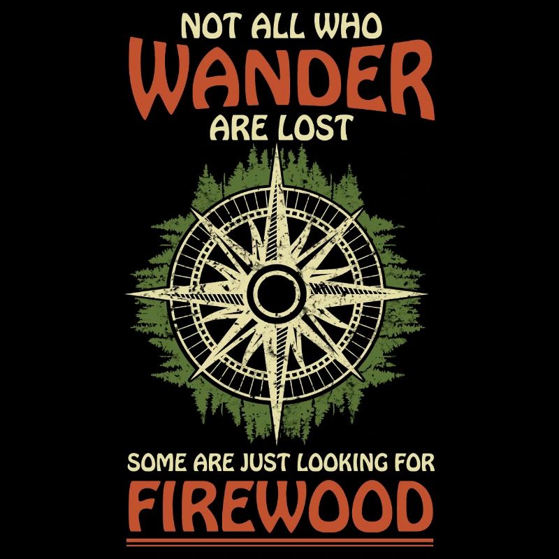 Wanderer Compass Forest Tee Outdoor-Wandern