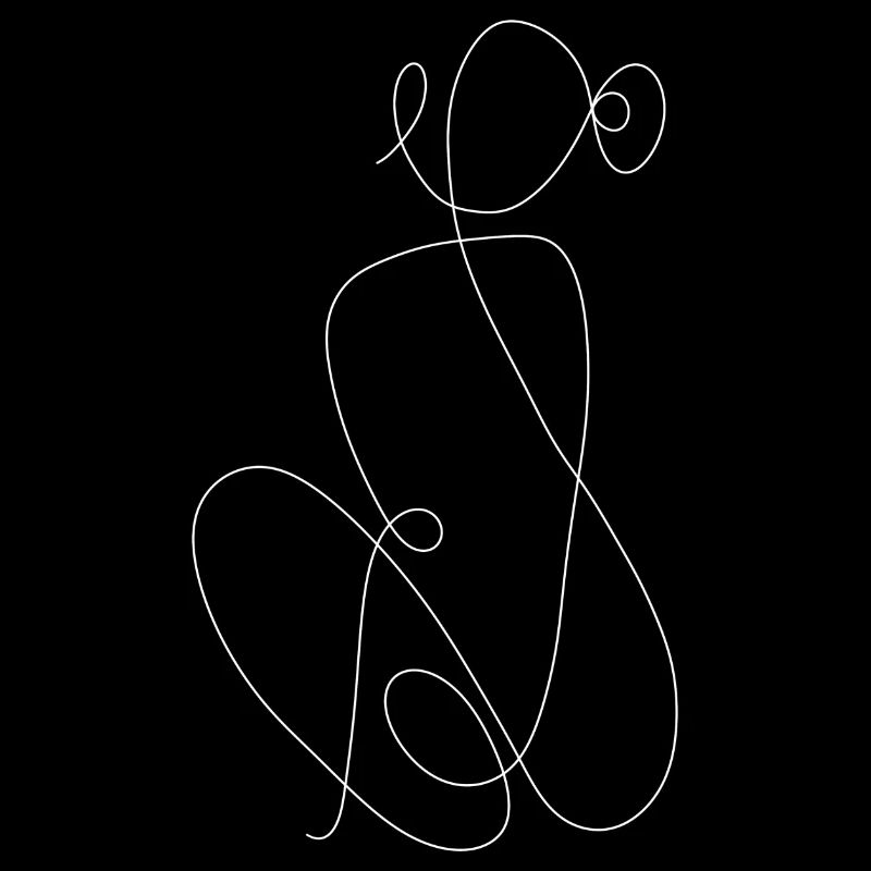 Mrs. Line Art Emma Large White