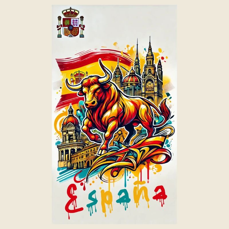 Spanien Stier Espana Flagge