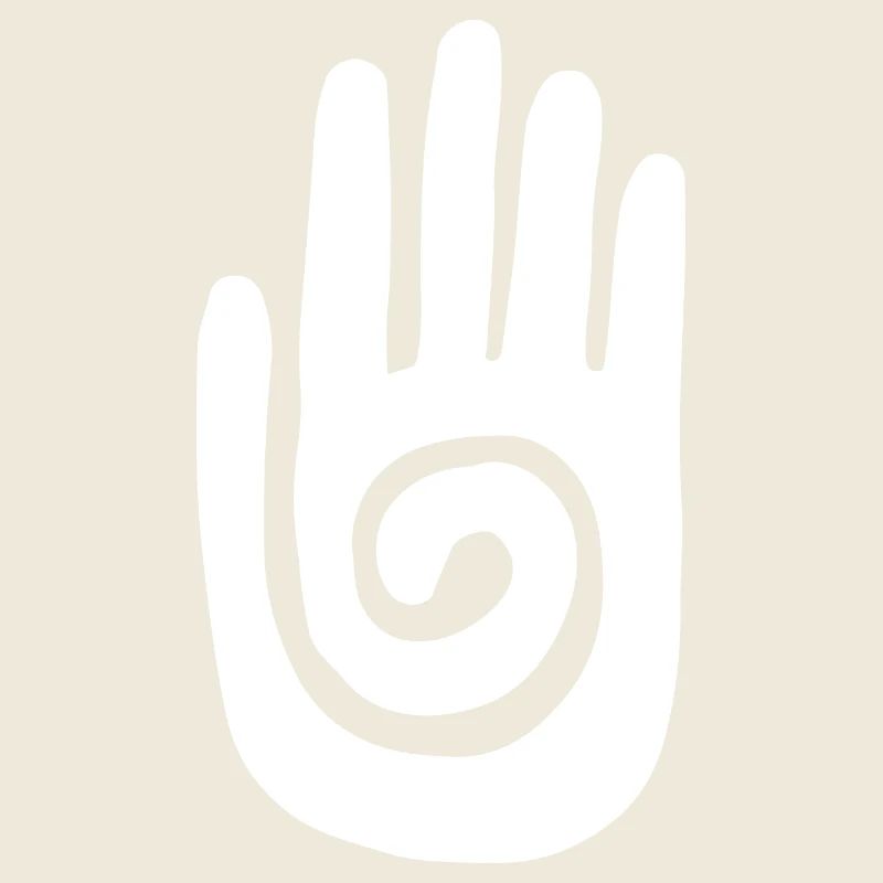Chaman - Main de Guérison & Symbole de Protection - Blanc