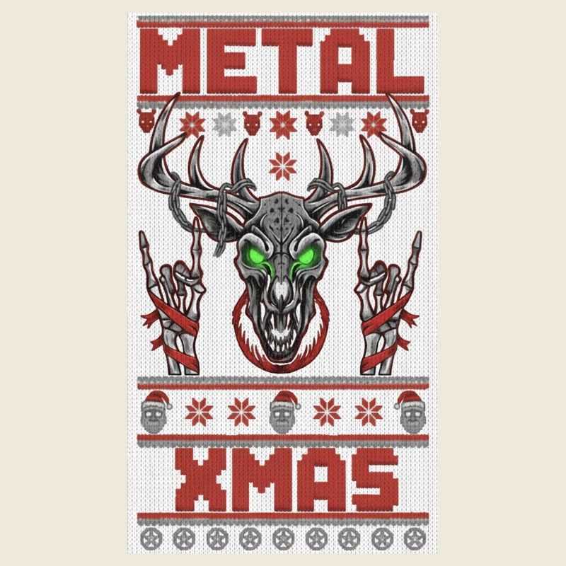 Metallic Xmas Deer Head