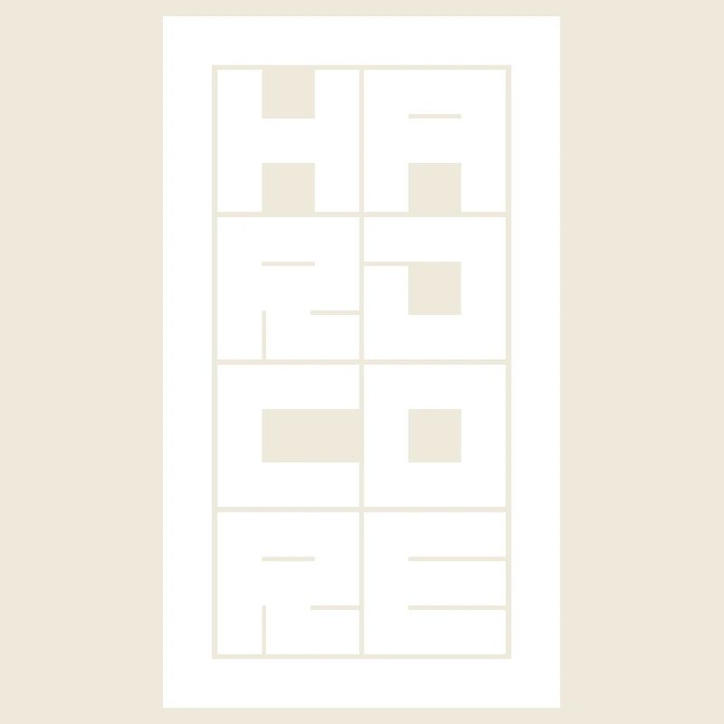 Logographe typographique hardcore audacieuse et blocée