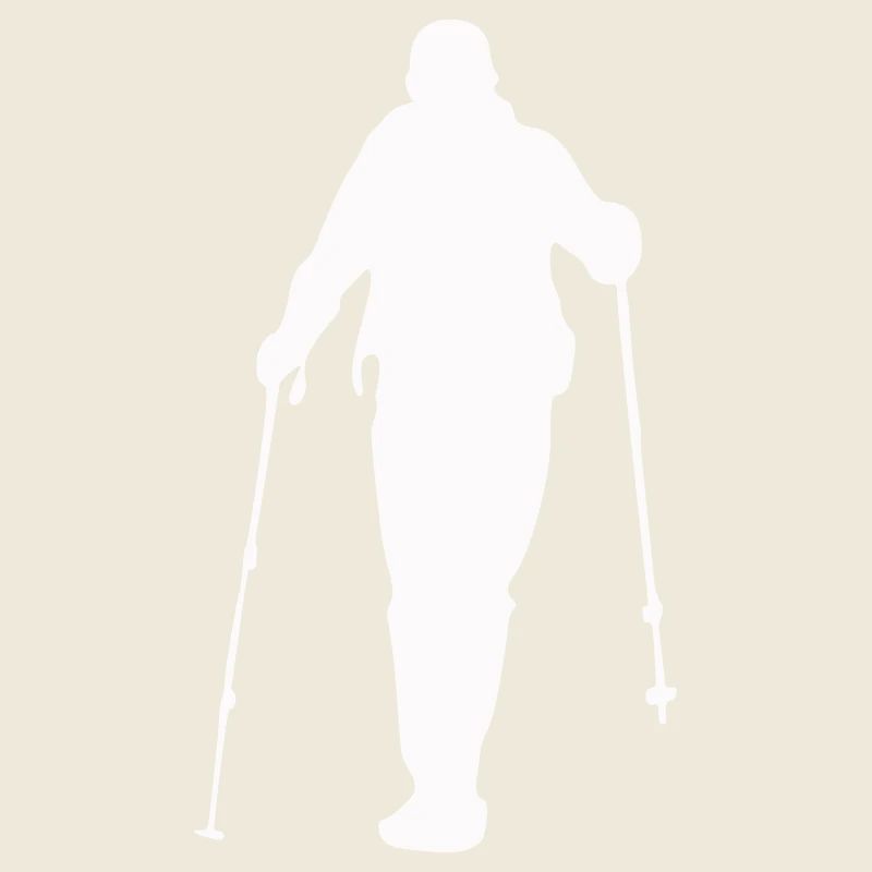 Wanderer mit Trekkingstöcken