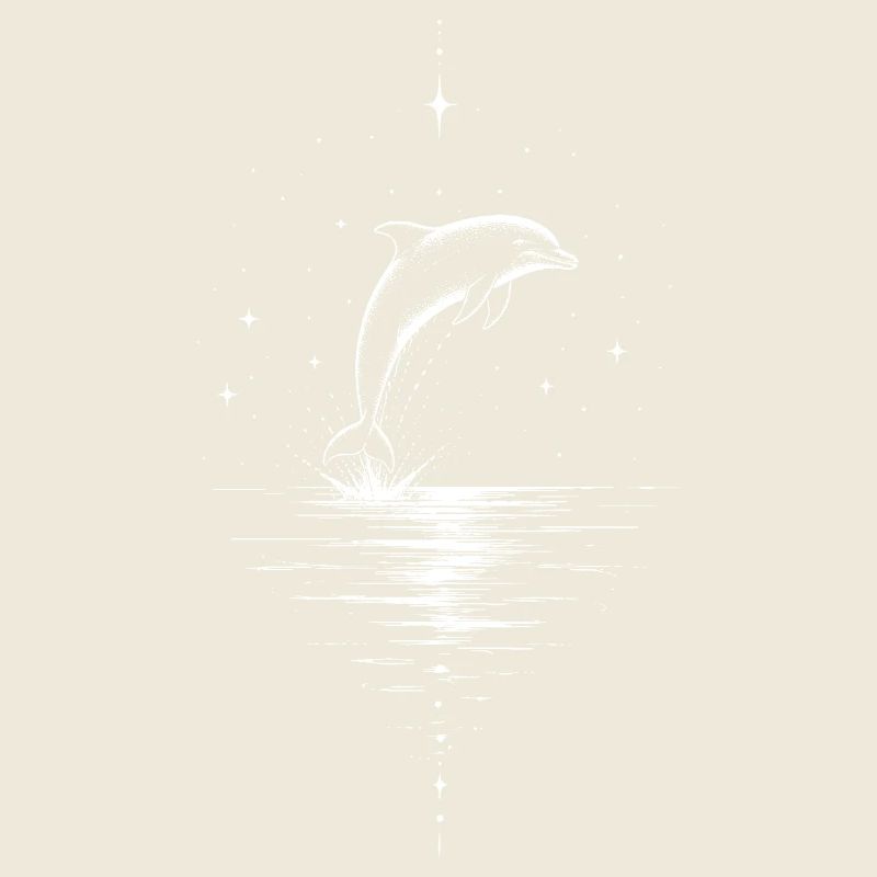Dolphin Night Sea Star Motif