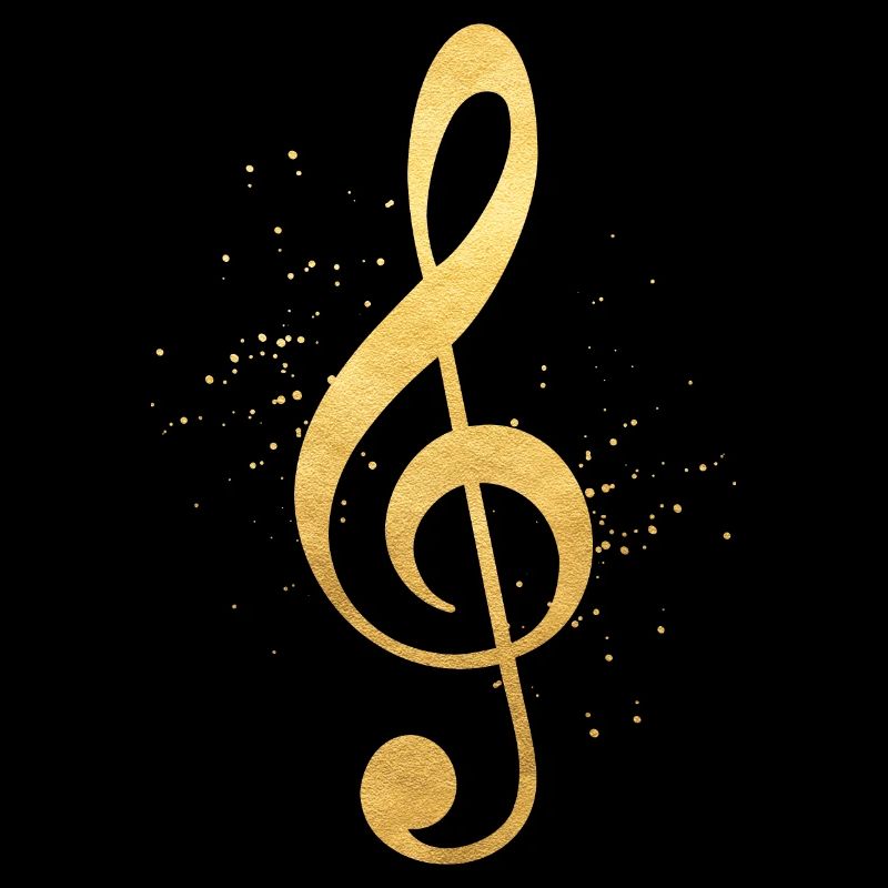 Clef gold music symbol note gift