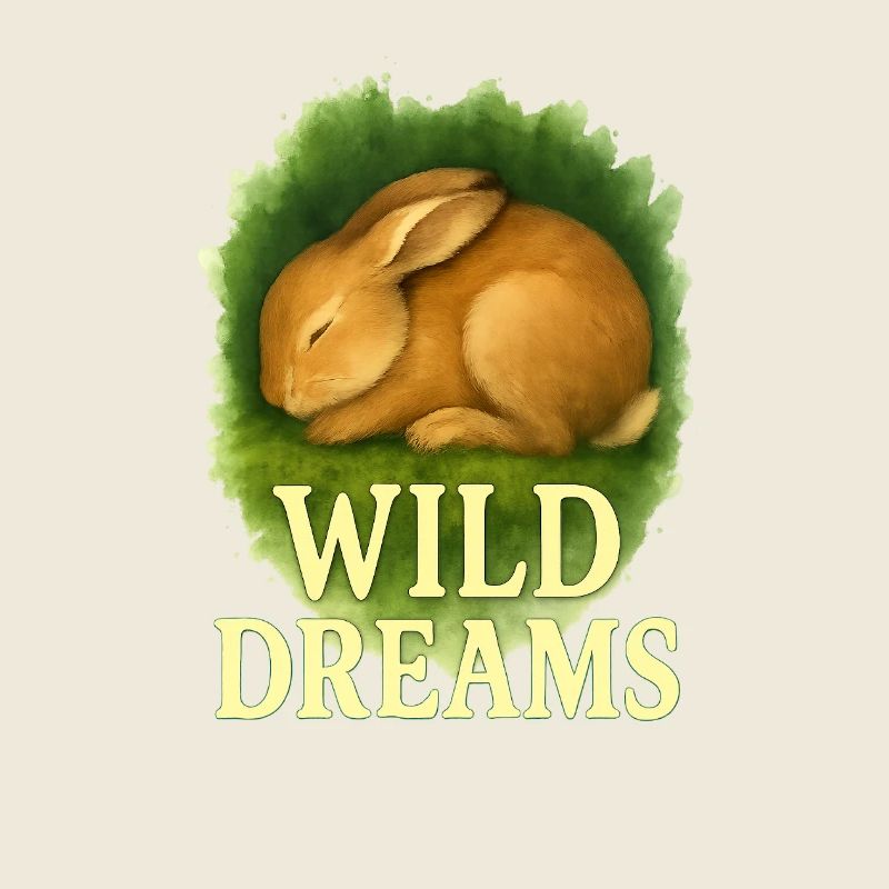 Wild Dreams - Motif aquarelle lapin endormi