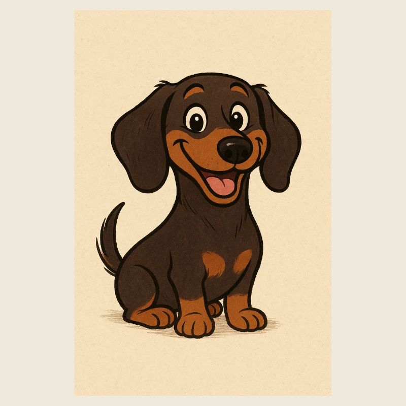 Happy dachshund
