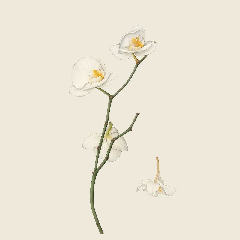 Élégante fleur d’orchidée blanche