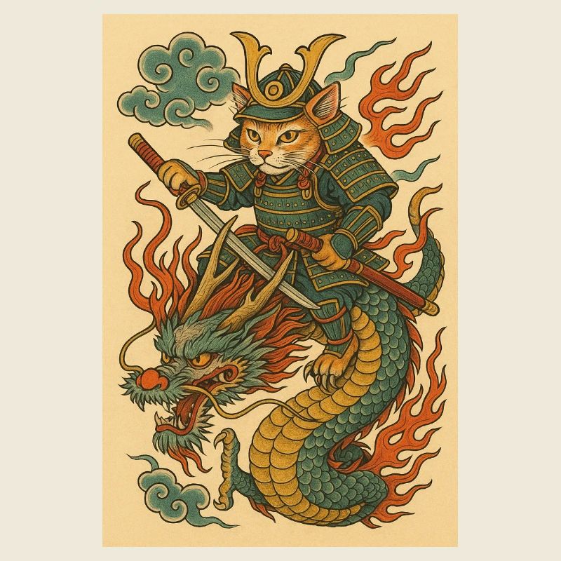 Geist eines Kriegers im Drachenkampf