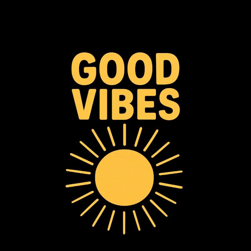 Positive sun rays design for clothing