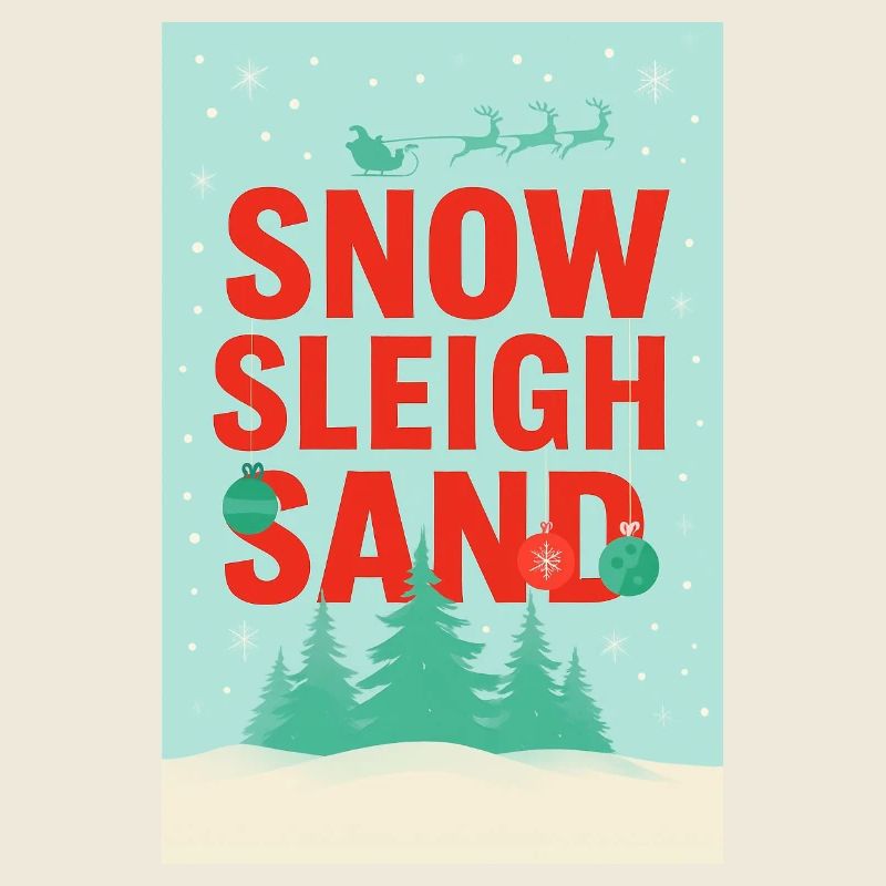 Snow Sleigh Sand: Winter Scene