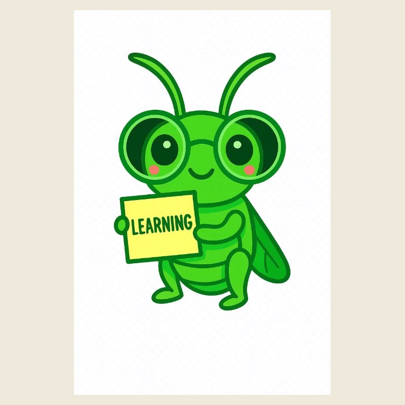 Lernkäfer mit Brille Motiv