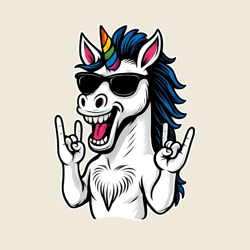 Rockendes Einhorn mit Sonnenbrille LGBT