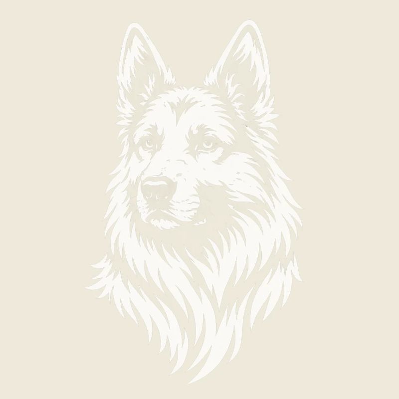 Schäferhund Kopf im Vektor Tattoo Stil