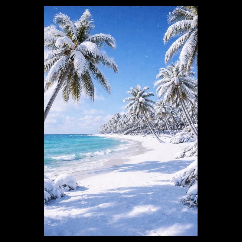 Paysage de plage tropicale hivernale