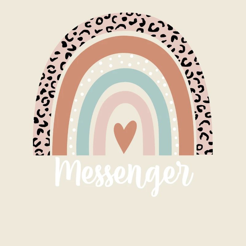 Messenger Rainbow Leopard Funny Messenger