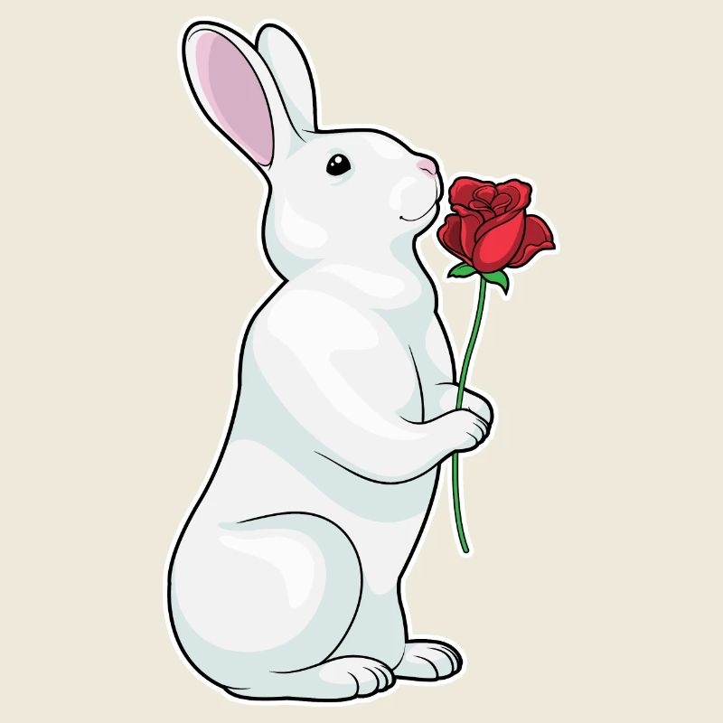Fleurs de rose lapin