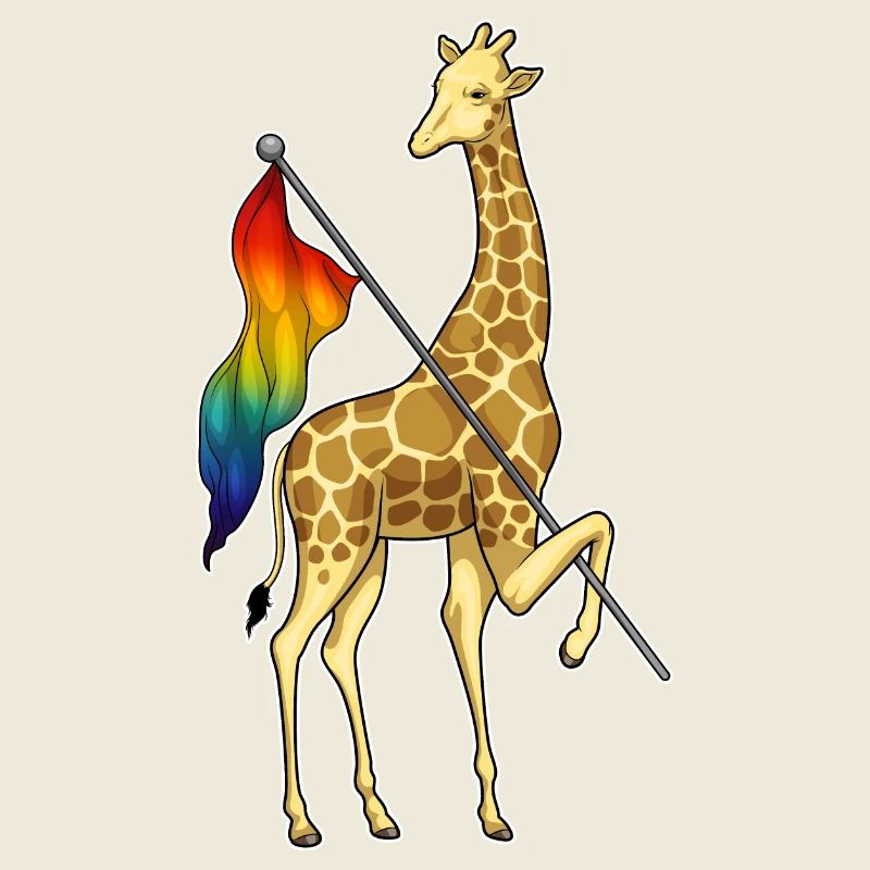 Giraffe Regenbogen Flagge