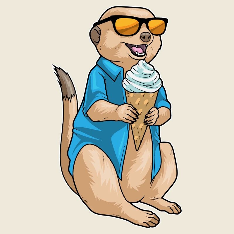 Glace gaufre suricate