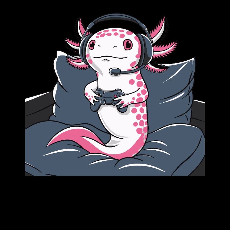 Axolotl Gamer Design – Video Game Lover Design